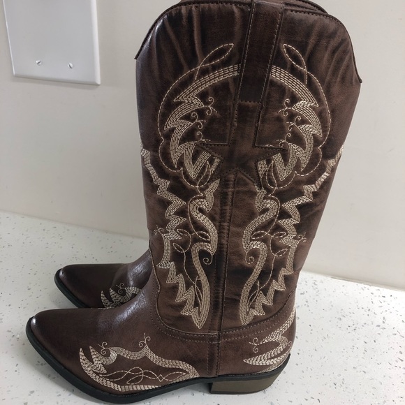 Coconuts by Matisse lone star brown cowboy boots womens size 6 - Picture 1 of 9